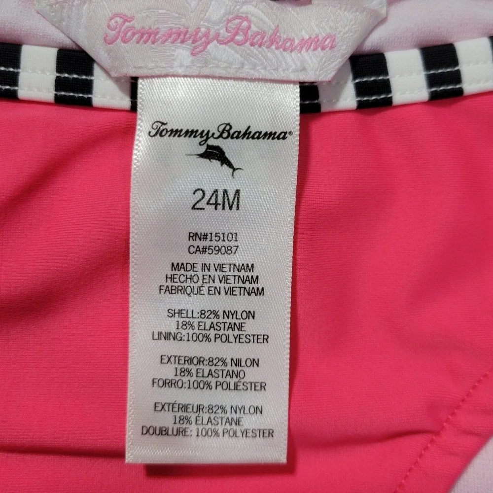 Tommy Bahama Swimsuit Girls 24 months Shirt Bikini Bottom‎ Flamingo UPF 50 Kids